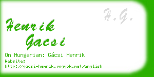 henrik gacsi business card